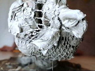 Clay Squeezing with Fishnet Soles &ndash_ Relaxing &amp_ Dirty Play