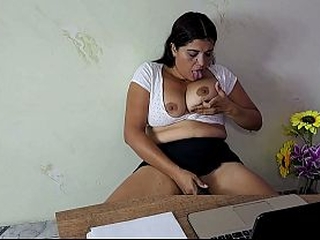 Salma enjoys her stepson'_s fingers and tongue inside her pussy